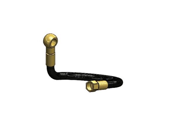 ENGINE OIL DRAIN HOSE 340 mm 1/2 inch BANJO 22 mm